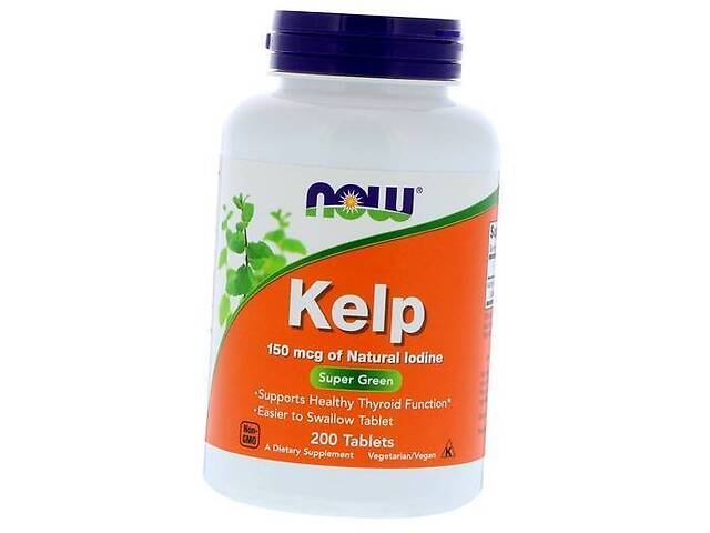 Йод из Органических водорослей Kelp 150 Now Foods 200таб (36128406)