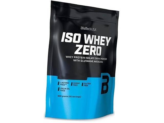 Изолят Протеин для похудения Iso Whey Zero BioTech (USA) 500г Черный бисквит (29084003)