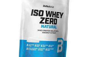 Изолят сывороточного протеина без красителей и подсластителей Iso Whey Zero Natural BioTech (USA) 1816г Ваниль-корица...