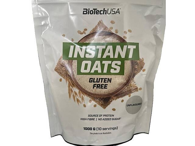 Заменитель питания BioTechUSA Instant Oats gluten free 1000 g /10 servings/ Unflavored
