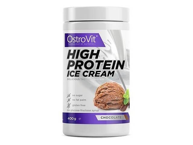 Заменитель питания OstroVit High Protein Ice Cream 400 g /8 servings/ Chocolate