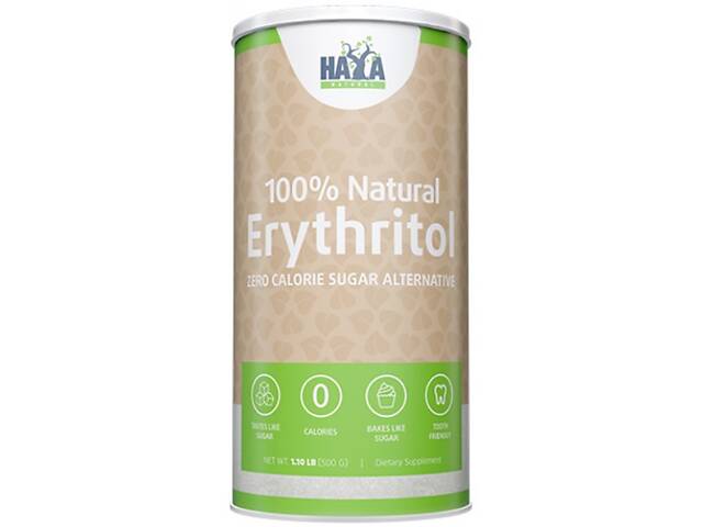 Заменитель сахара Haya Labs 100% Natural Erythritol 500 g /125 servings/ Unflavored