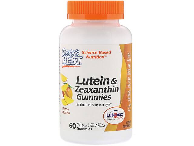 Зеаксантин и Лютеин Doctor's Best Lutein Zeaxanthin вкус манго 60 желейных конфет (DRB00512)