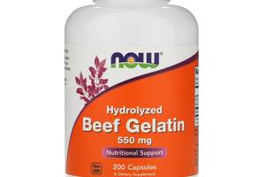 Желатин NOW Foods Beef Gelatin 550 mg 200 Caps