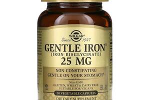 Железо Gentle Iron Solgar 25 мг 90 вегетарианских капсул