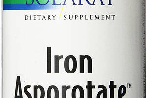 Железо Iron Asporotate Solaray 18 мг 100 капсул
