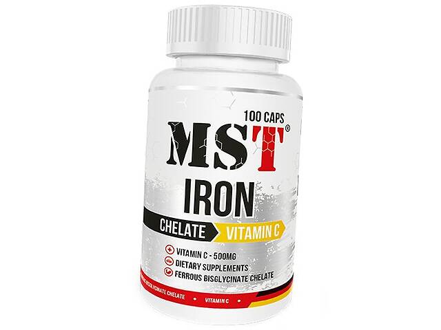 Железо с Витамином С Iron Chelate + Vitamin C MST 100капс (36288016)