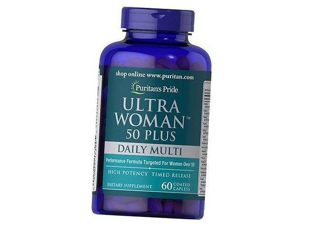 Женские Мультивитамины 50 + Ultra Woman 50 Plus Multi-Vitamin Puritan's Pride 60каплет (36367127)