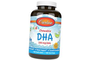 Жевательная ДГК для детей Kid's DHA Carlson Labs 180гелкапс Апельсин (67353008)
