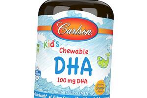 Жевательная ДГК для детей Kid's DHA Carlson Labs 180гелкапс Апельсин (67353008)