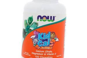 Жувальні Мультивітаміни для дітей, Kid Cal Chewables, Now Foods 100таб (36128323)