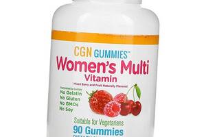 Жевательные Мультивитамины для женщин California Gold Nutrition 90таб Ягодно-фруктовый микс (36427015)