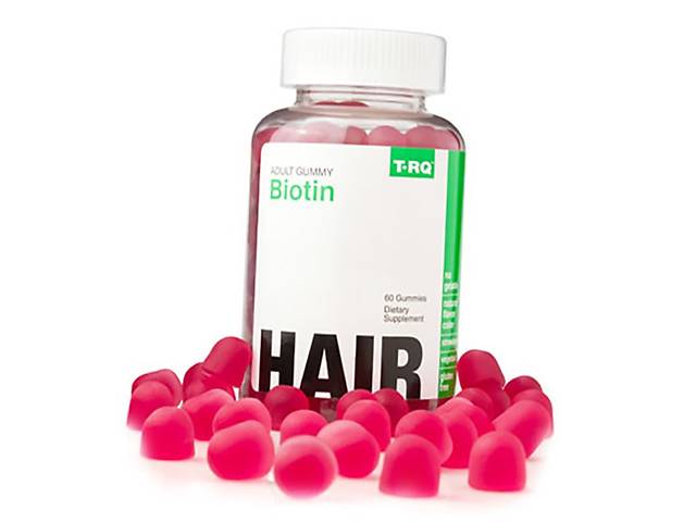 Жевательный биотин для волос T-RQ Biotin 60 таб Клубника (36535002)