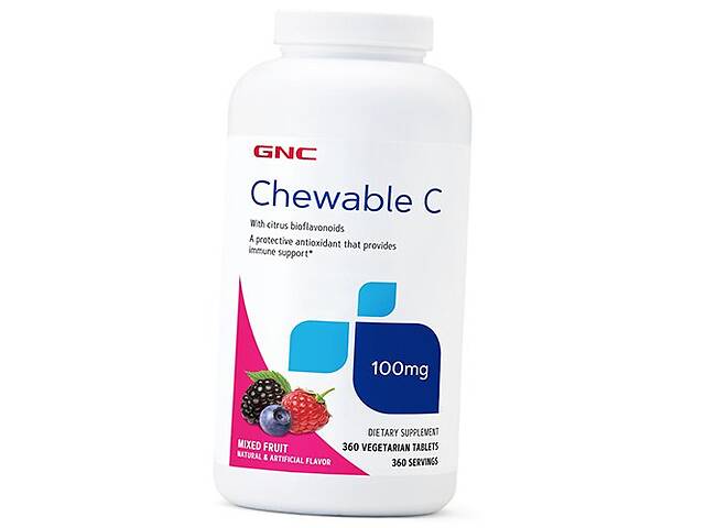 Жевательный Витамин С Chewable C 100 GNC 360вегтаб (36120171)