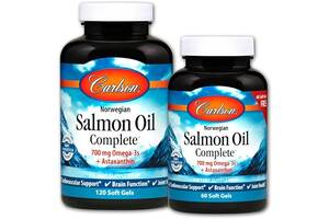 Жир лосося Carlson Labs Salmon Oil Complete 120+60 Soft Gels