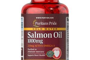 Жир лосося Puritan's Pride Salmon Oil 1000 mg 120 Softgels