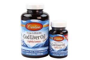 Жир из печени трески Carlson Labs Cod Liver Oil 150+30 Caps Lemon