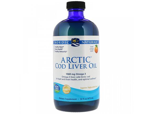 Жир из печени трески Nordic Naturals Arctic Cod Liver Oil 16 fl oz 473 ml Orange Flavor
