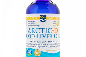 Жир из печени трески Nordic Naturals Arctic-D Cod Liver Oil 8 fl oz 237 ml Lemon