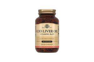 Жир из печени трески Solgar Cod Liver Oil Vitamin A & D 100 Softgels