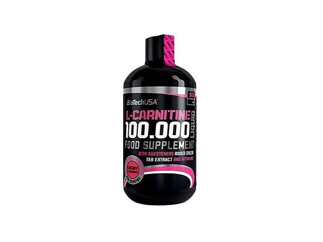 Жиросжигатель для спорта BioTechUSA L-Carnitine 100.000 Liquid 500 ml /50 servings/ Cherry