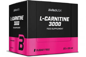 Жиросжигатель для спорта BioTechUSA L-Carnitine 3000 20 х 25 ml Lemon