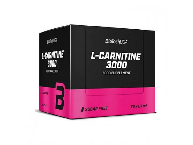 Жиросжигатель для спорта BioTechUSA L-Carnitine 3000 20 х 25 ml Lemon