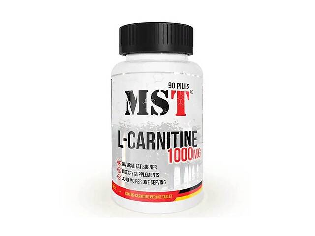 Жиросжигатель для спорта MST Nutrition L-Carnitine fat Burner 1000 mg 90 Tabs