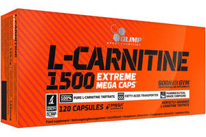 Жиросжигатель для спорта Olimp Nutrition L-Carnitine 1500 Extreme Mega Caps 120 Caps