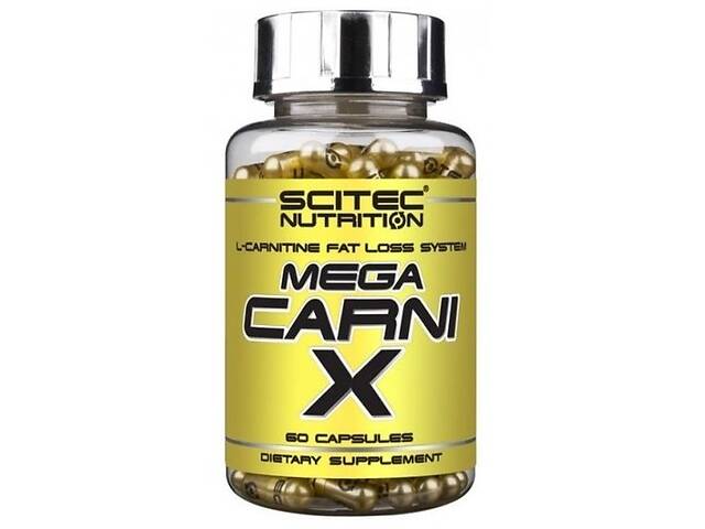 Жироспалювач для спорту Scitec Nutrition Mega Carni-X 60 Caps