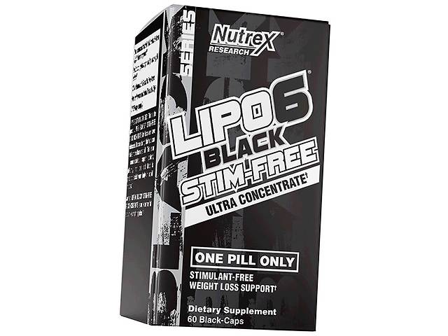 Жиросжигающий комплекс без стимуляторов Lipo-6 Black Stim-Free Nutrex 60капс (02152009)