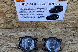 Противотуманки Renault Megane 3 Scenic 3 Laguna 3 09-15р. (галогенка ліва права Рено меган сценік)