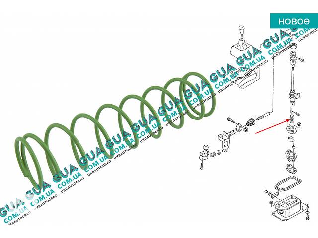 Пружина кулиси переключения КПП 1133000800 VW / ВОЛЬКС ВАГЕН TRANSPORTER IV 1990-2003 / ТРАНСПОРТЕР 4 90-03, Seat / С...