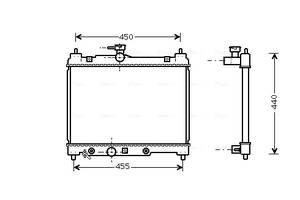 Радіатор для Toyota Yaris 1999-2004