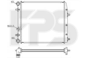 Радіатор кондиціонера для Volkswagen Polo 2005-2009