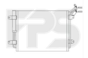 Радіатор кондиціонера для Volkswagen Tiguan 2011-2016
