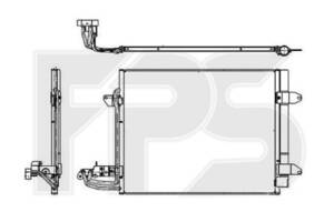 Радіатор кондиціонера для Volkswagen Touran 2003-2010