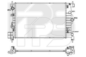 Радіатор охолодження CHEVROLET AVEO 11-16 SDN/HB (T300)