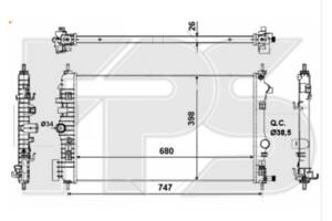 Радіатор охолодження CHEVROLET MALIBU 12-15