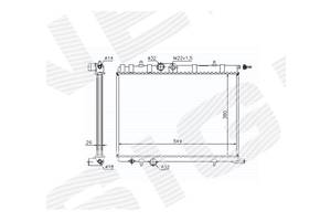 Радіатор охолодження CITROEN BERLINGO 02-07, PEUGEOT PARTNER 02-08