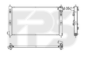 Радіатор охолодження MITSUBISHI OUTLANDER II 07-10 (XL)