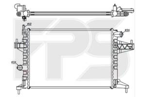 Радіатор охолодження OPEL COMBO 01-11