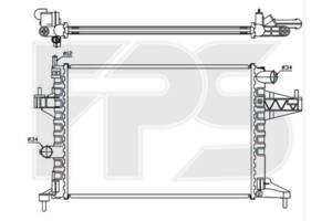Радіатор охолодження OPEL CORSA C 01-03