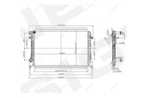 Радиатор охлаждения SKODA OCTAVIA 13-17, VW GOLF VII 12-17