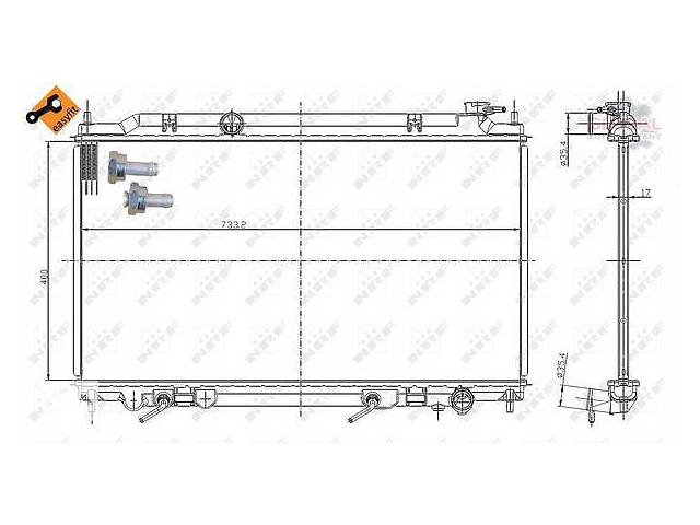 РАДИАТОР ВОДЫ NISSAN ALTIMA 3.5 LTR, 6 CYL (AT)