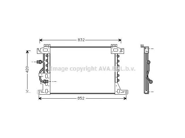 Радиатор кондиционера для моделей:MERCEDES-BENZ (ACTROS)