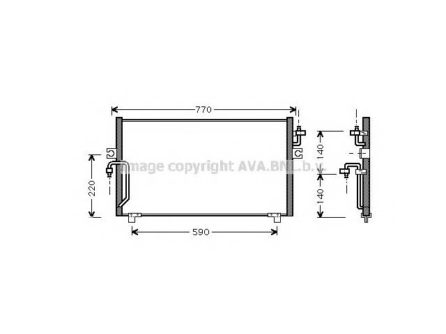 Радіатор кондиціонера для моделей: NISSAN (PRIMERA, PRIMERA, PRIMERA)