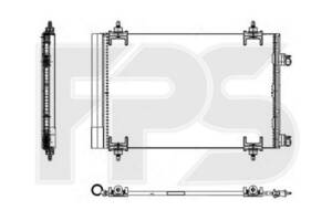 Радіатор кондиціонера для Citroen Berlingo 2008-2012