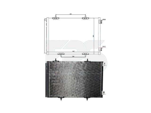 Радиатор кондиционера для Citroen C3 2010-2016