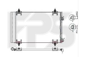 Радиатор кондиционера для Citroen C4 2010-2017